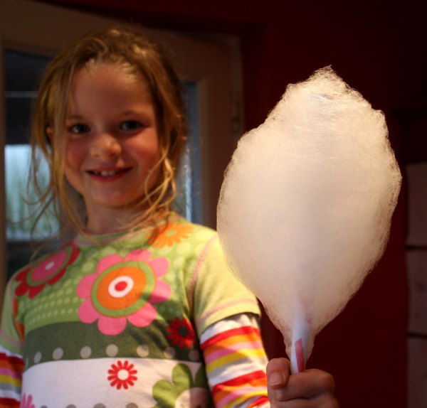 holding candyfloss
